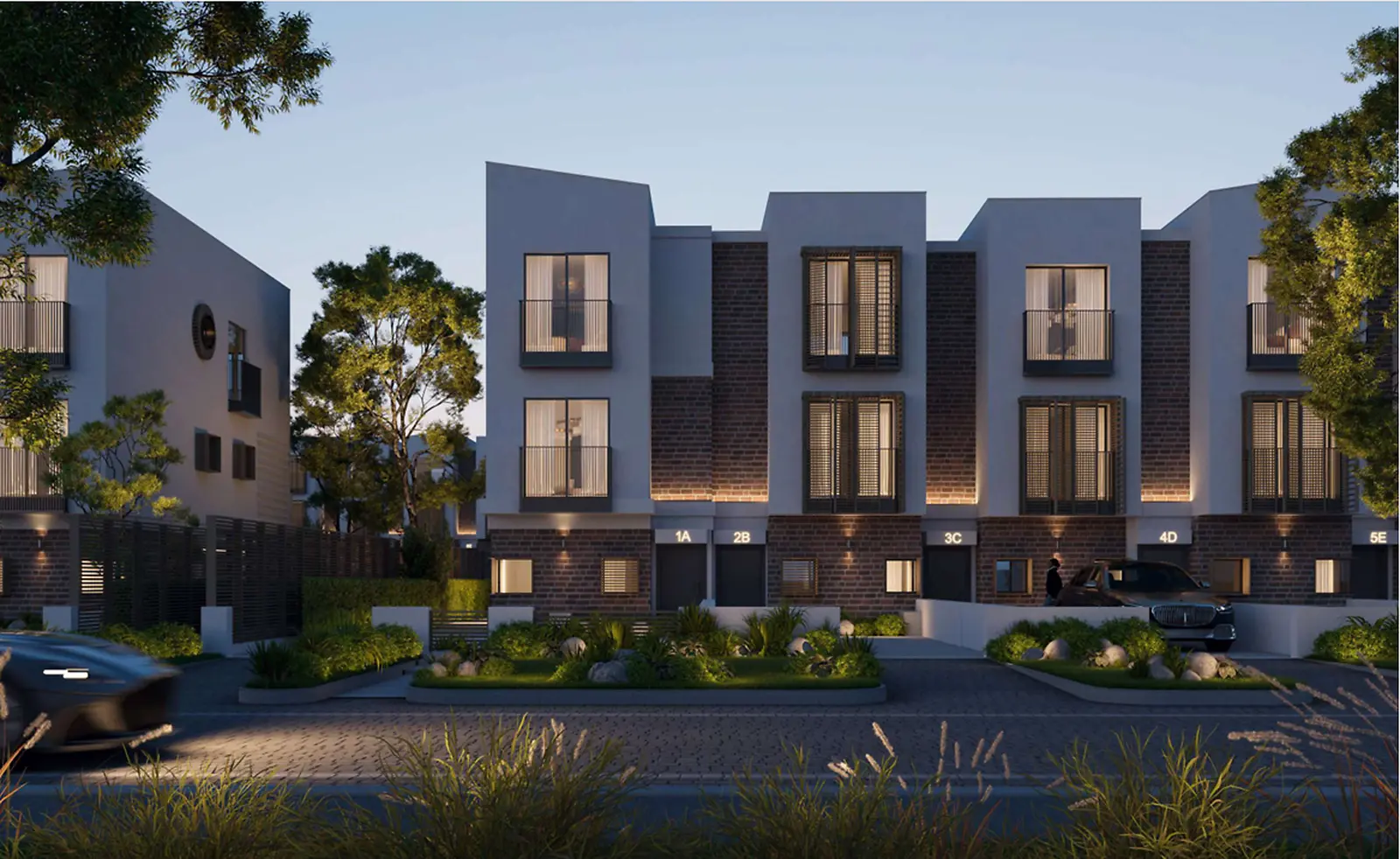 Townhouses and twin houses at Scenes Compound